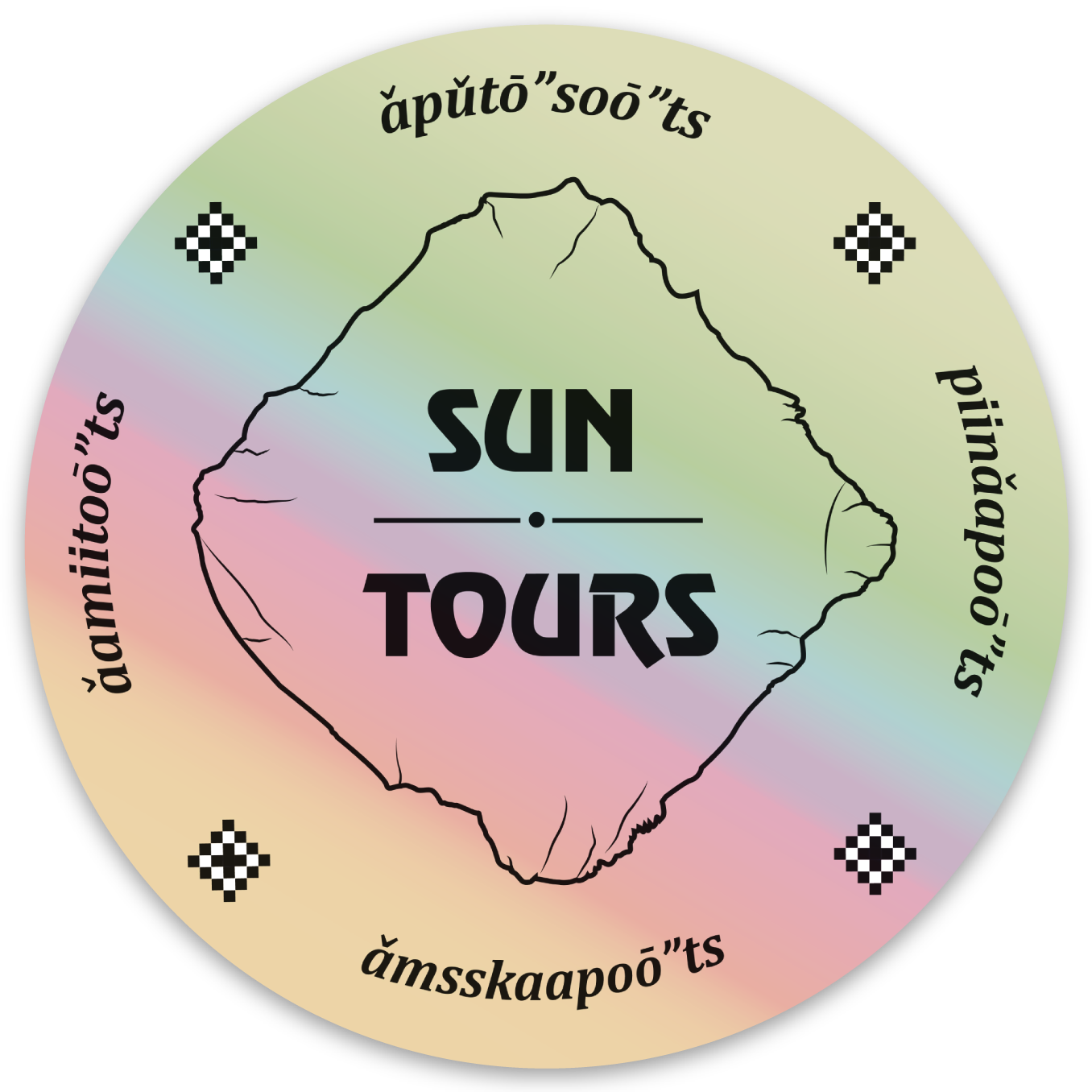 4 Directions Sticker
